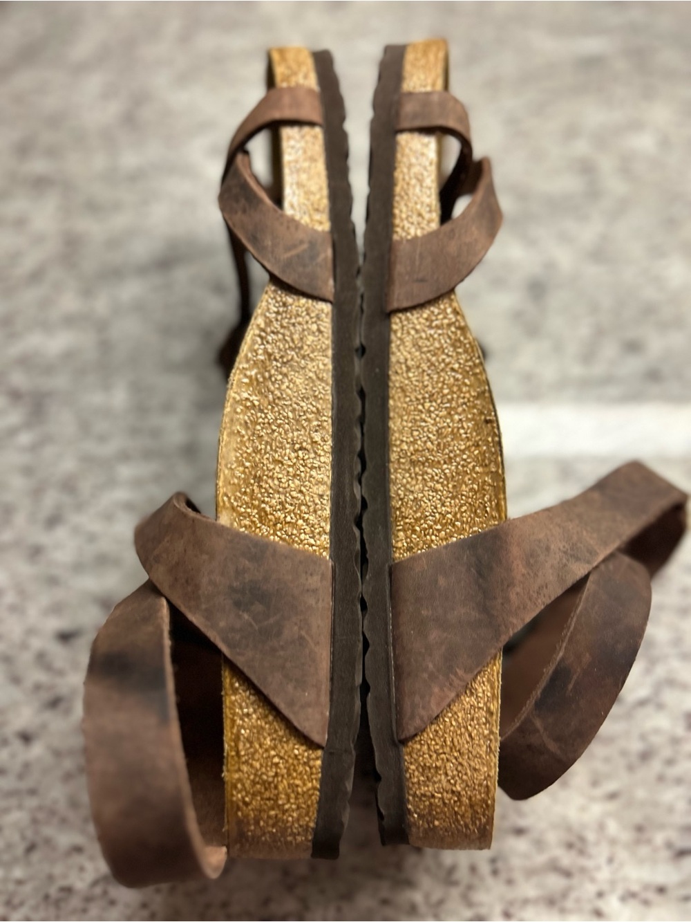 Birkenstock Yara Brown Leather Ankle-Strap Sandals women’s size 11(42) - Picture 4 of 7